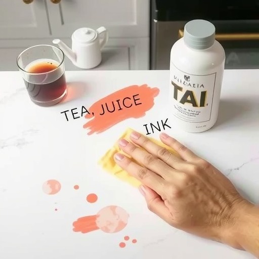 大理石上的茶渍、果汁、墨水等色素污染怎么清洗?(图1) 大理石上的茶渍、果汁、墨水等色素污染怎么清洗?(图1)