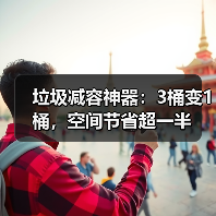 垃圾减容神器:3桶变1桶,空间节省超一半(图1) 垃圾减容神器:3桶变1桶,空间节省超一半(图1)