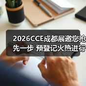 2026CCE成都展邀您抢先一步 预登记火热进行中 快来报名！（图1）