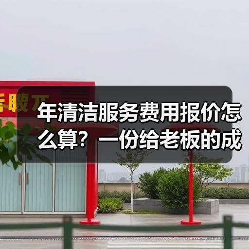 年清洁服务费用报价怎么算？一份给老板的成本拆解清单